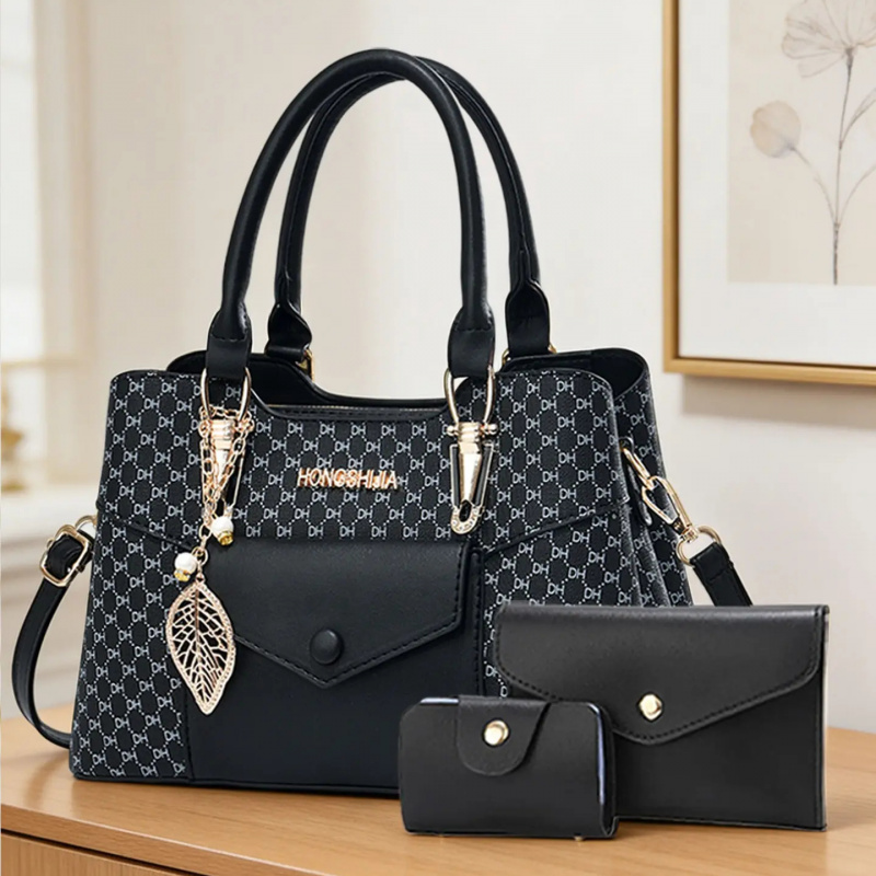 Women'S Crossbody Bags - กระเป๋าโท้ทขนาดใหญ่เนื้อผ้าคุณภาพสูงสำหรับการเดินทาง, ชุดกระเป๋าผู้หญิงสุดหรูพร้อมกระเป๋าสะพายข้างแบบคัลเลอร์บล็อก