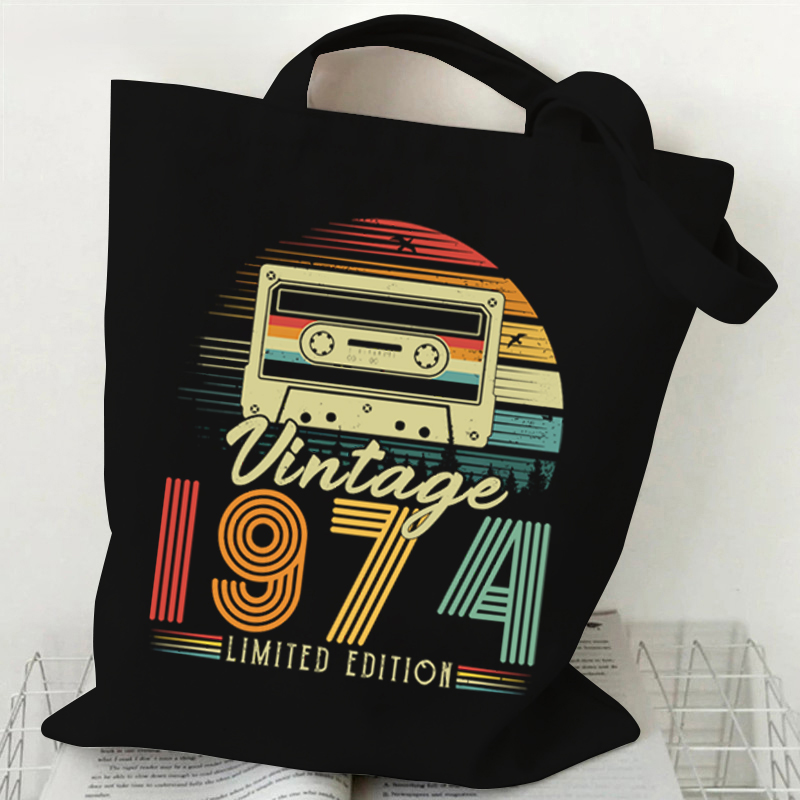 Women'S Vegan Bags - กระเป๋าถือสตรีVINTAGE 1974 ผ้าใบถุงช้อปปิ้ง 1970 ~ 1999