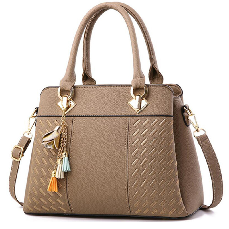 Women Bags Guess - Gusure กระเป๋าถือหรูผู้หญิง Crossbody กระเป๋าพู่แขวนขนาดใหญ่ความจุกระเป๋าสะพายหญิงเย็บปักถักร้อย Tote Sac