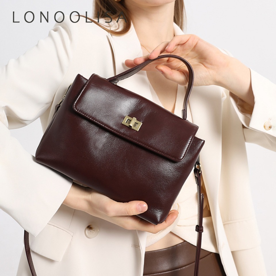 Women'S Work Bags Designer - กระเป๋าถือหนังวัวแท้ 100% สำหรับผู้หญิง ดีไซน์หรูหราสไตล์เรโทร กระเป๋าสะพายไหล่สำหรับทำงาน คุณภาพเยี่ยม