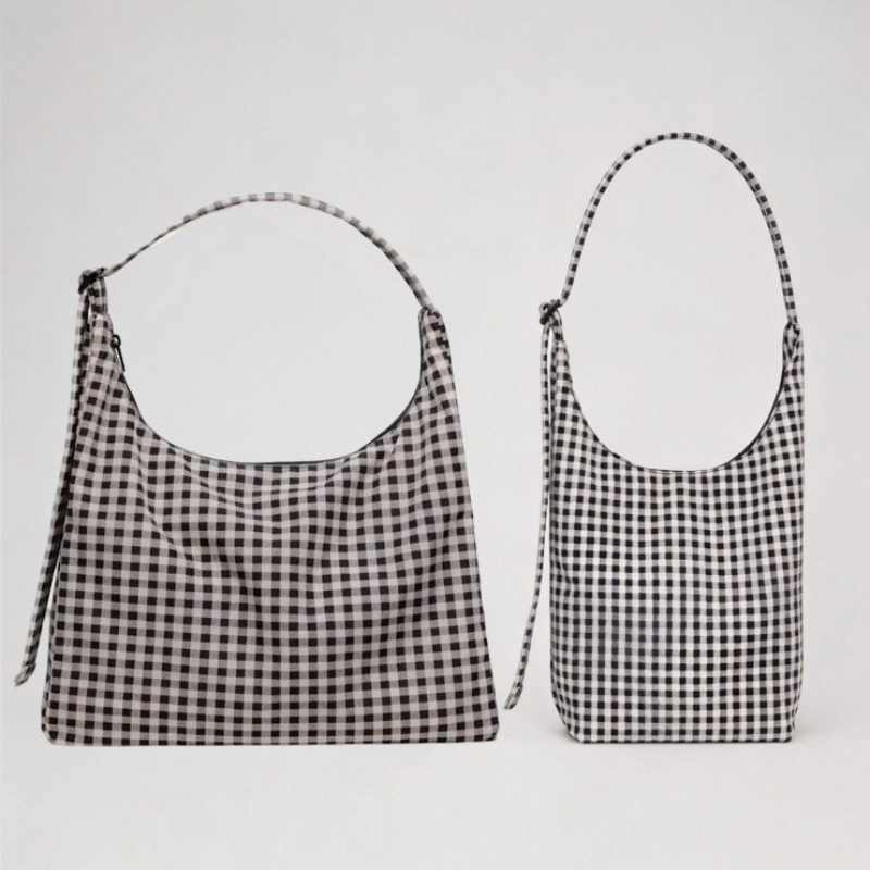 Women'S Work Bags Designer - กระเป๋าสะพายลายตารางหมากรุก, กระเป๋าสะพายผู้หญิงลายตารางหมากรุกสีดำและสีขาว, กระเป๋าถือทำงานทุกวันแบบมินิมอลน้ำหนักเบา