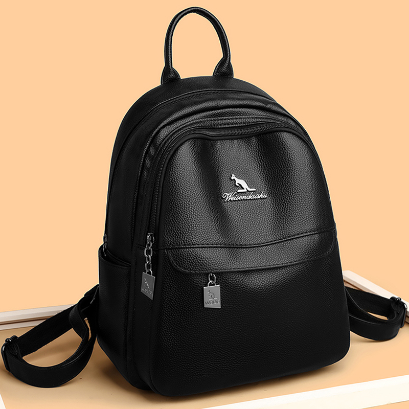 Women'S Bags Designer Brands - 2024 ใหม่ผู้หญิงไหล่กระเป๋าหนังคุณภาพสูงกระเป๋าเป้สะพายหลังLuxury Designerยี่ห้อกระเป๋าเป้สะพายหลังขนาดใหญ่ความจุสาวกระเป๋าหนังสือท่องเที่ยว