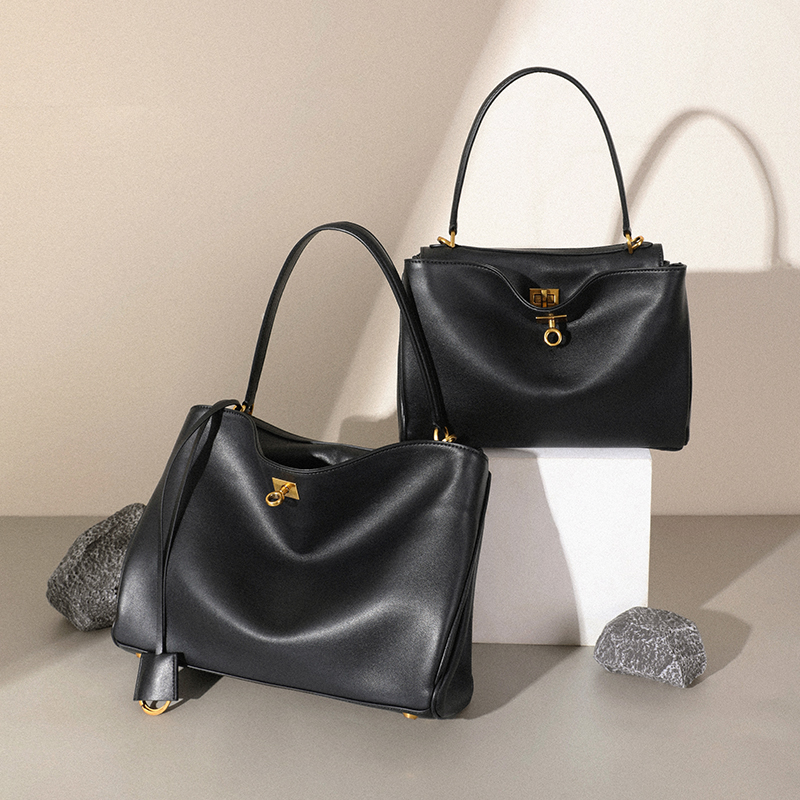 Women'S Work Bags Designer - กระเป๋าหนังวัวแท้สำหรับผู้หญิง สะพายไหล่หรือถือได้ ดีไซน์หรูหรา พกพาสะดวก เหมาะสำหรับทำงาน เดินทาง