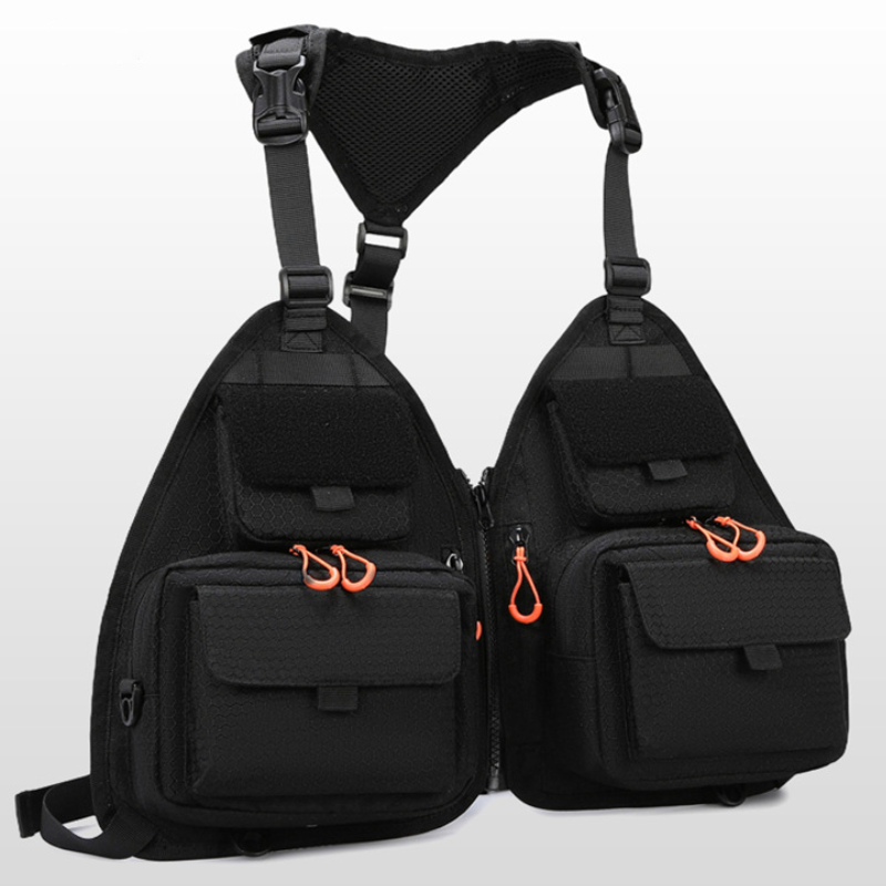 Women Bags Polene - เสื้อกั๊กตกปลาแบบยุทธวิธีสำหรับตั้งแคมป์ กระเป๋าใส่ของสำหรับตกปลาแบบฟลายฟิชชิ่ง สำหรับผู้หญิงและผู้ชาย กระเป๋าตาข่ายด้านหน้าแบบปรับได้ กระเป๋าอเนกประสงค์