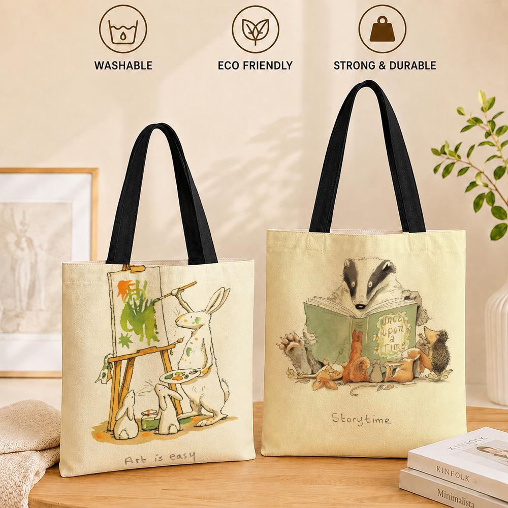 Women Bags Guess - กระเป๋าผ้าแคนวาสลายอนิเมชั่น 