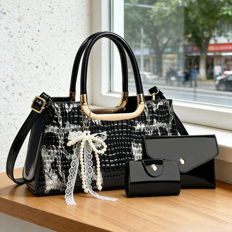 Women'S Crossbody Bags - ชุดกระเป๋าถือสตรี ลายหนังจระเข้ กระเป๋าคลัทช์สำหรับงานกลางคืน กระเป๋าสะพายข้างสำหรับงานปาร์ตี้ เครื่องประดับสตรีระดับไฮเอนด์ ของขวัญสุดเพอร์เฟกต์
