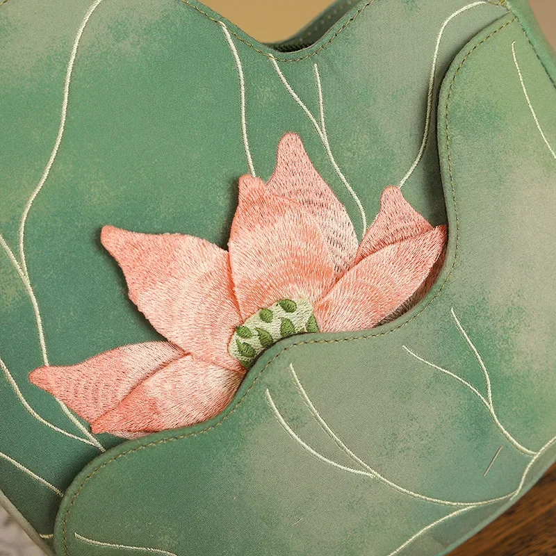 Elegant สไตล์จีน Lotus Leaf ดอ - Women'S Bags New Collection บทวิจารณ์และราคา