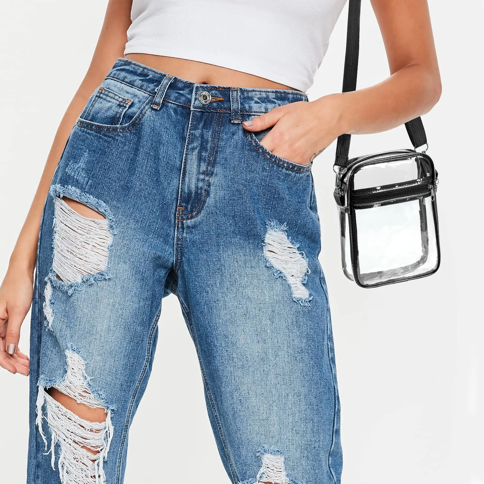ผู้หญิงกระเป๋าสะพายใสสนามกีฬาไ - Women Bags Polene บทวิจารณ์และราคา