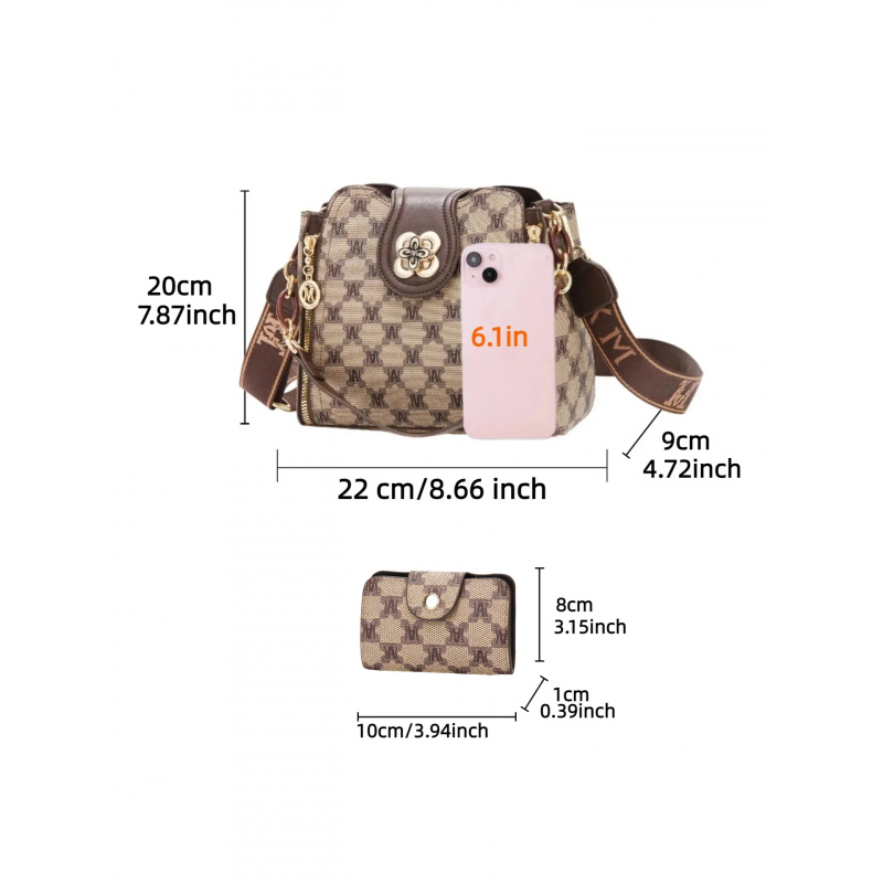 กระเป๋าสะพายไหล่พิมพ์ลายตัวอัก - Women'S Crossbody Bags บทวิจารณ์และราคา