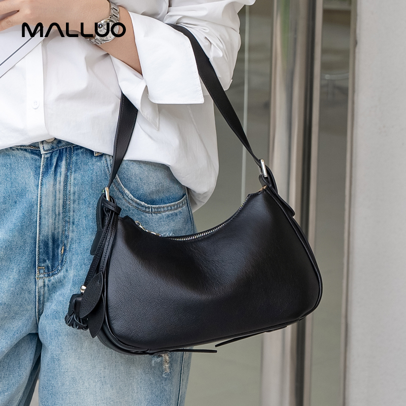 กระเป๋าหนังวัวแท้ทรงโฮโบสำหรับ - Hobo Bag Slouchy บทวิจารณ์และราคา