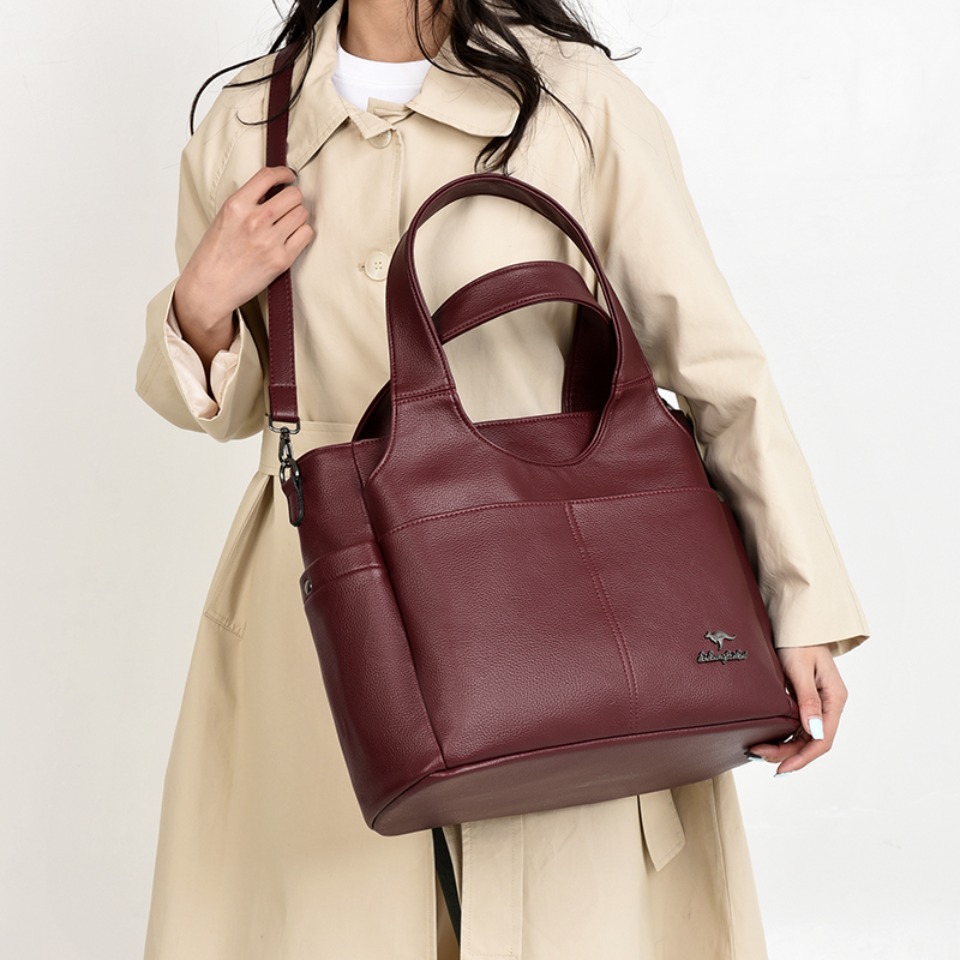 กระเป๋าหนังนิ่ม 3 ช่องหลัก กระ - Women Bags Polene บทวิจารณ์และราคา