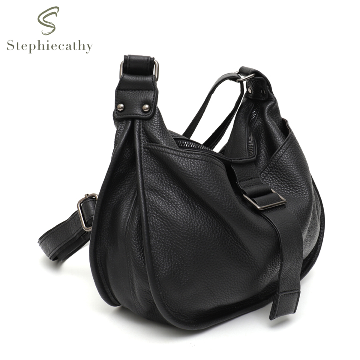 ผู้หญิงออกแบบสไตล์ของแท้หนังไห - Hobo Bag Slouchy บทวิจารณ์และราคา