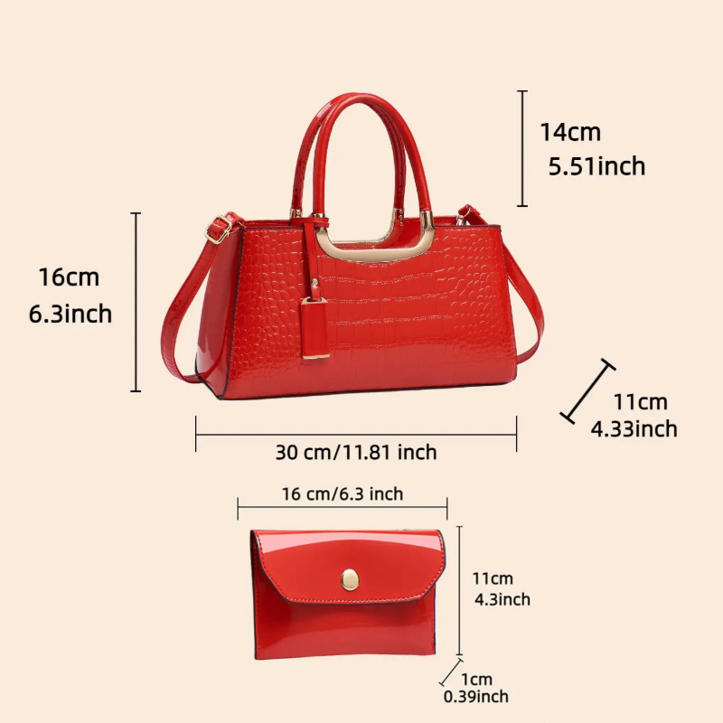 ชุดกระเป๋าถือสตรี วัสดุ PU หรู - Women'S Crossbody Bags บทวิจารณ์และราคา