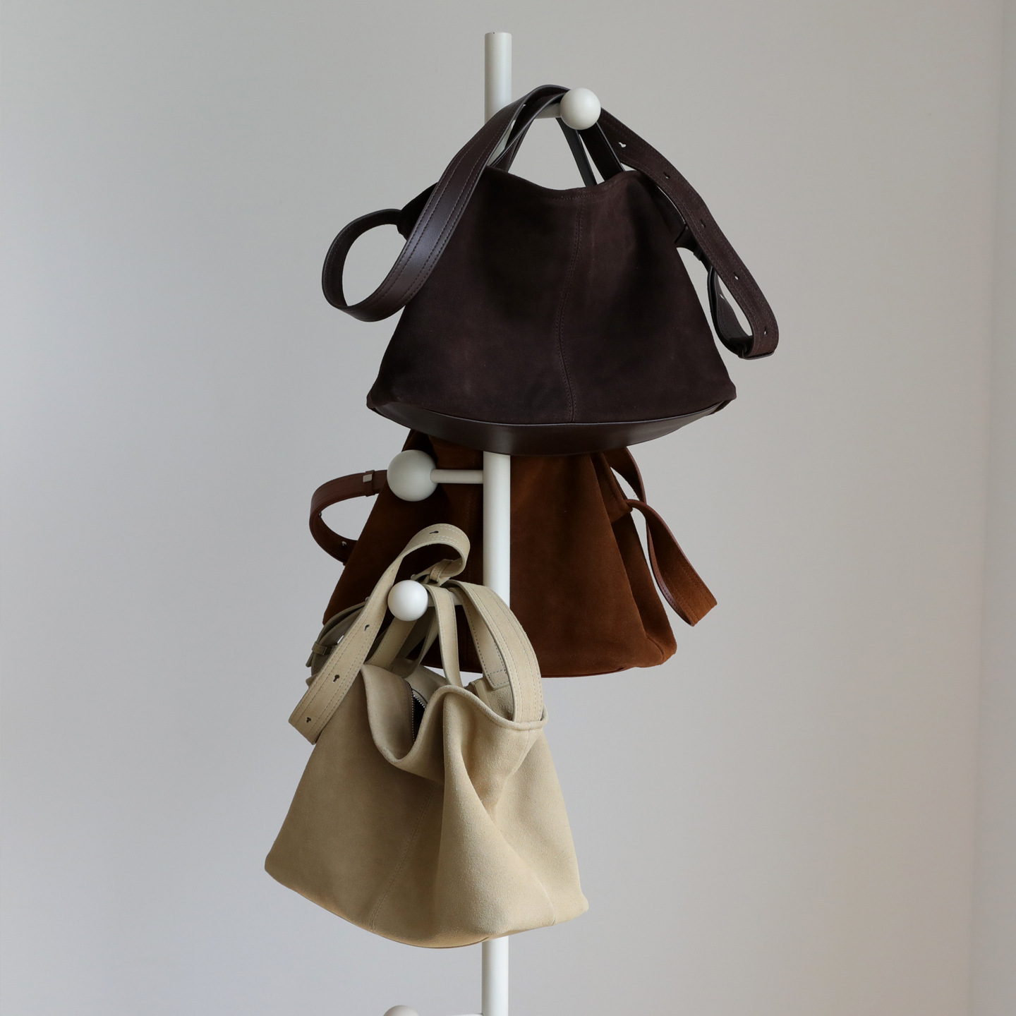 กระเป๋าโท้ทหนังกลับแท้สำหรับผู - Hobo Bag Slouchy บทวิจารณ์และราคา
