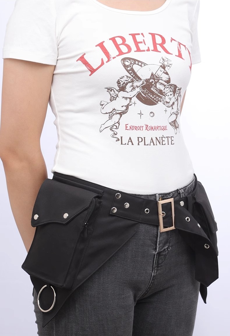 ผู้หญิงยุคกลาง Punk เอวกระเป๋า - Women'S Retro Bags บทวิจารณ์และราคา
