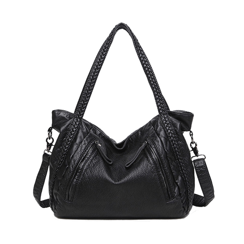 กระเป๋าถือสะพายไหล่หนังนิ่มสีด - Hobo Bag Slouchy บทวิจารณ์และราคา