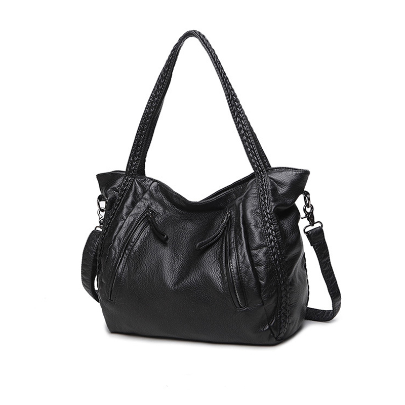 กระเป๋าถือสะพายไหล่หนังนิ่มสีด - Hobo Bag Slouchy บทวิจารณ์และราคา