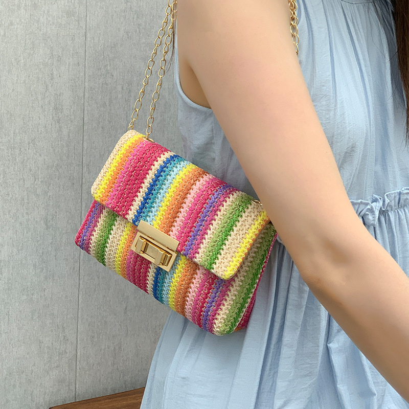 กระเป๋าสะพายข้างสานลายรุ้งสำหร - Women Bags Polene บทวิจารณ์และราคา