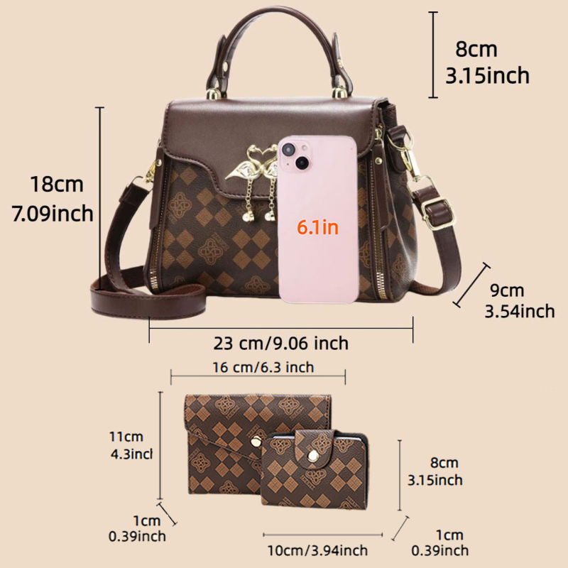 ชุดกระเป๋าผู้หญิง 3 ชิ้น กระเป - Women'S Crossbody Bags บทวิจารณ์และราคา