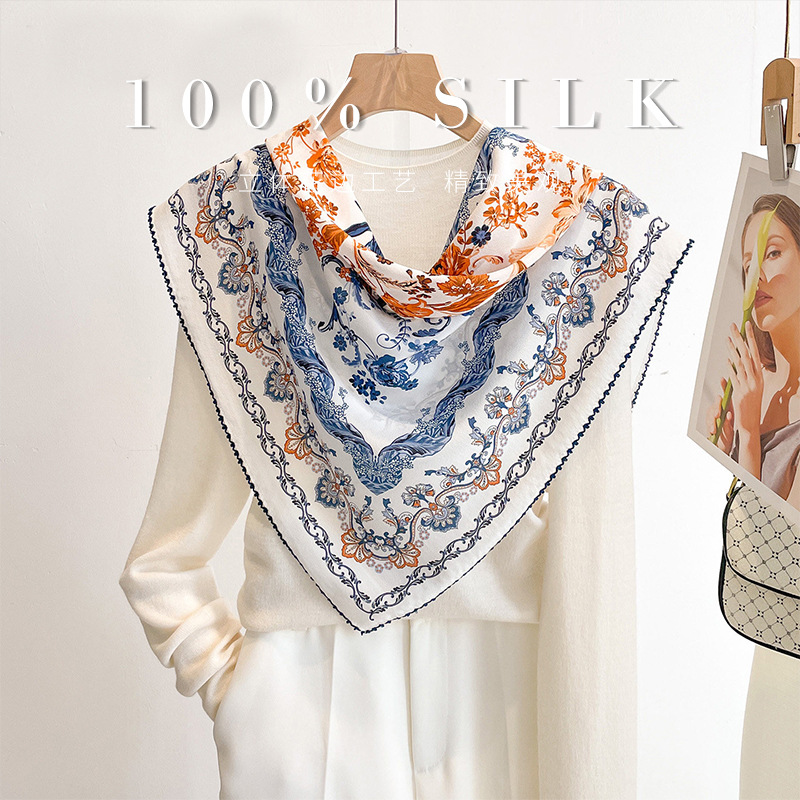 ผ้าพันคอไหมมัลเบอร์รี่แท้ 100% - Women'S Retro Bags บทวิจารณ์และราคา