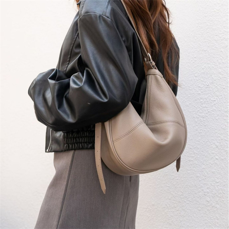 BURMINSA กระเป๋าหนังแท้ทรงครึ่ - Hobo Bag Slouchy บทวิจารณ์และราคา
