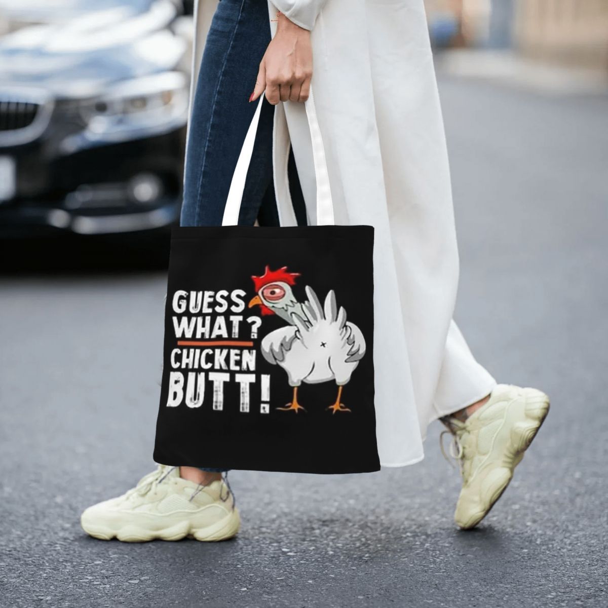 กระเป๋าช้อปปิ้งลายไก่ตลกๆ กระเ - Women Bags Guess บทวิจารณ์และราคา