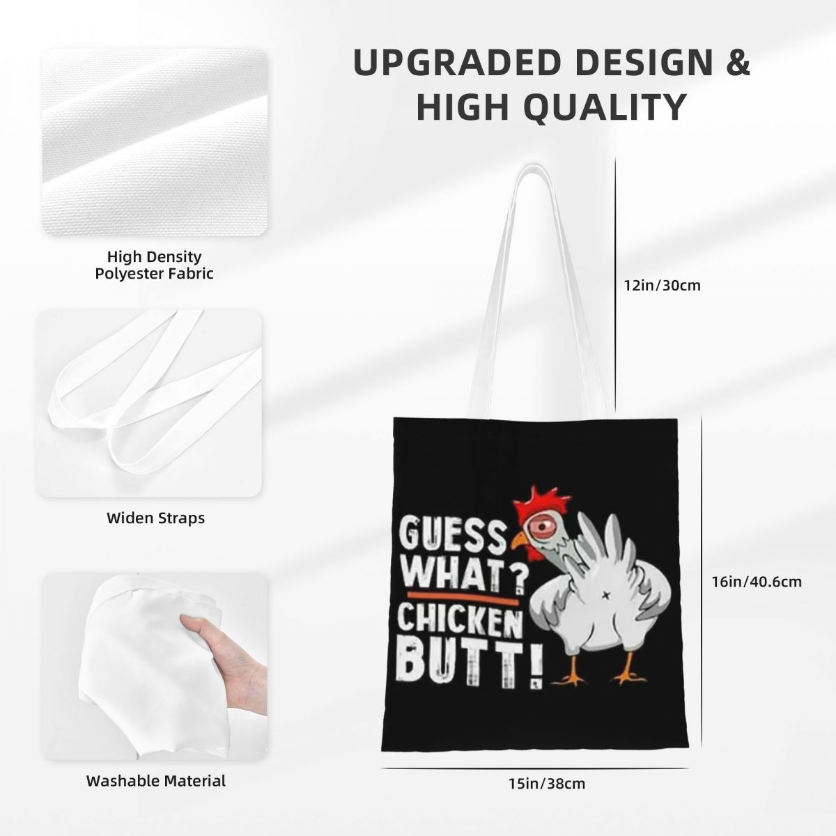 กระเป๋าช้อปปิ้งลายไก่ตลกๆ กระเ - Women Bags Guess บทวิจารณ์และราคา