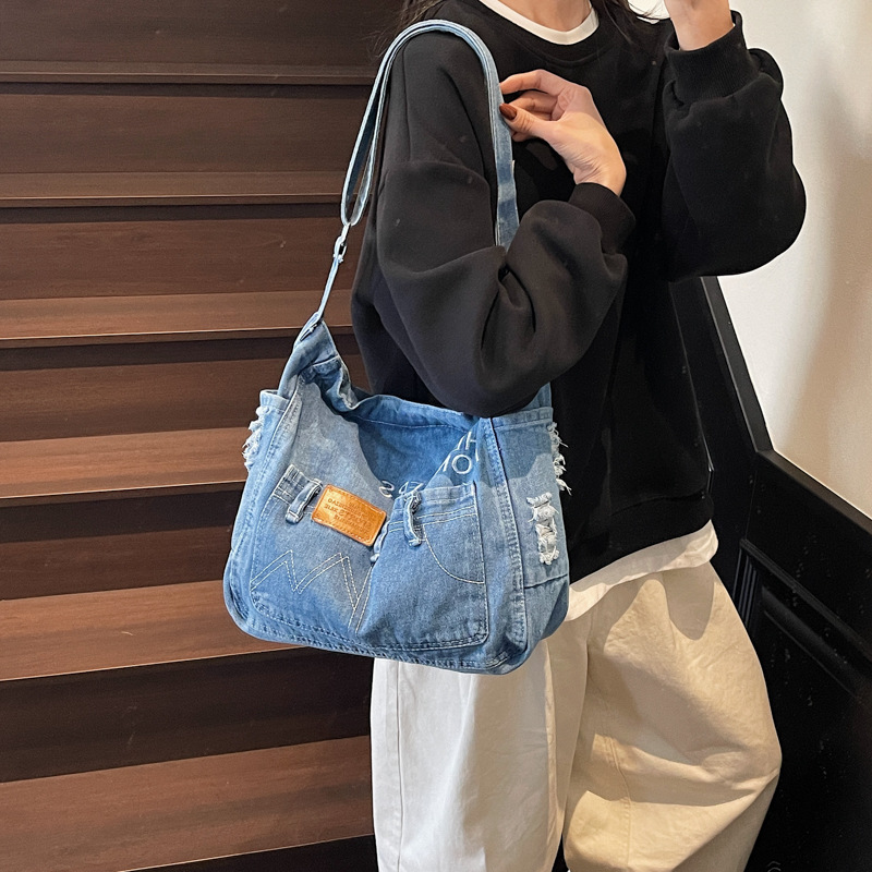 กระเป๋าโท้ทเดนิมวินเทจใหม่ ควา - Women'S Crossbody Bags บทวิจารณ์และราคา