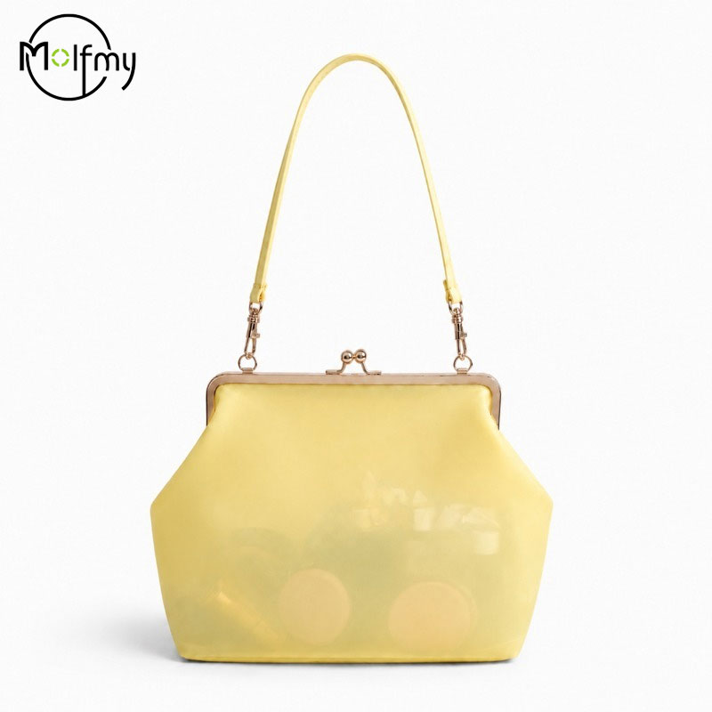 กระเป๋าใส PVC กันน้ำ สีลูกกวาด - Hobo Bag Slouchy บทวิจารณ์และราคา