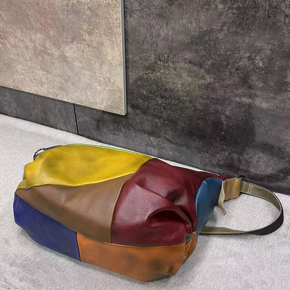 ขนาดใหญ่หญิงของแท้หนัง Patchwo - Hobo Bag Slouchy บทวิจารณ์และราคา